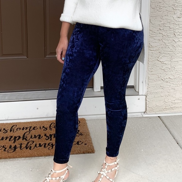 Velvet Leggings Navy Blue - Picture 5 of 6